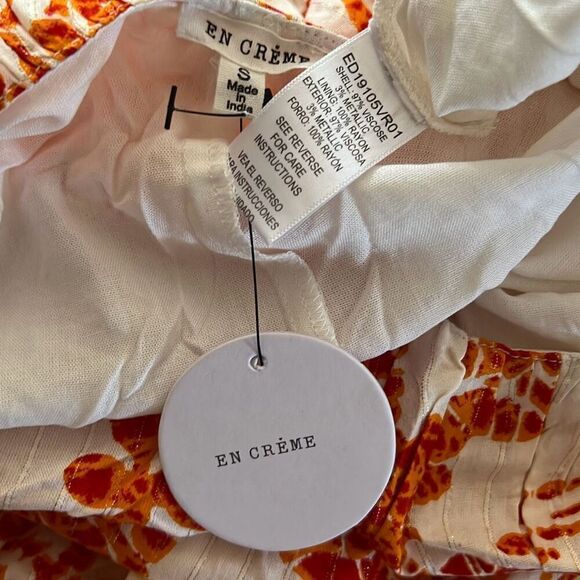 Pinkblush by En Crème Orange Floral Sleeveless Maxi Dress NWT Size Small - Picture 5 of 8